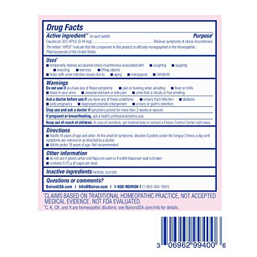 Boiron Causticum 30C Homeopathic Medicine for Incontinence Relief, and Reduce…