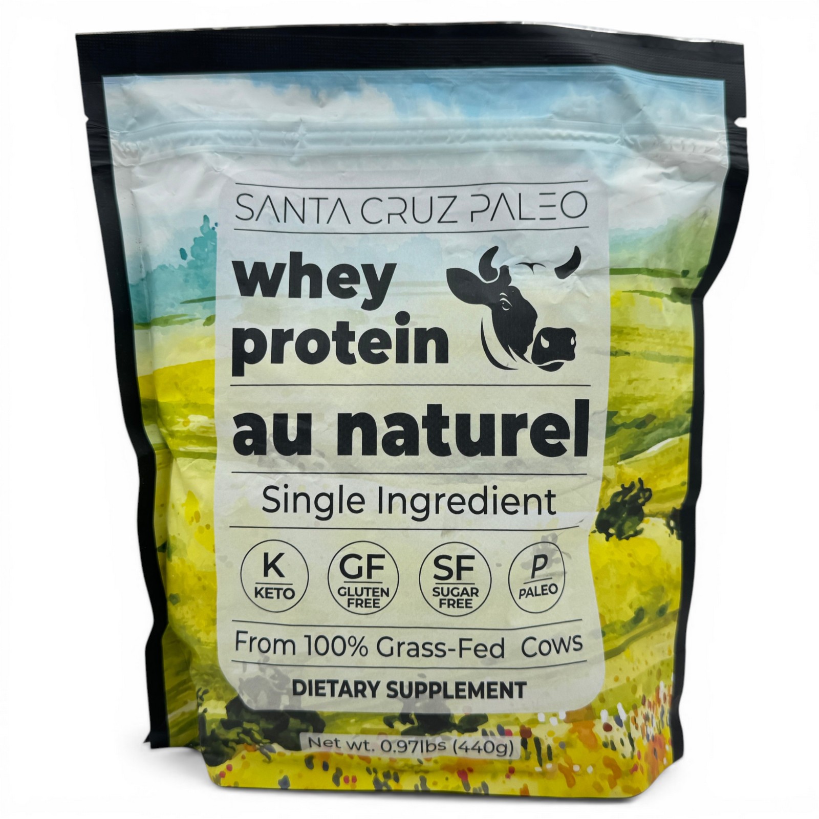 Santa Cruz Paleo Whey Protein Powder AU NATUREL 20 Servings EXP 3/2027