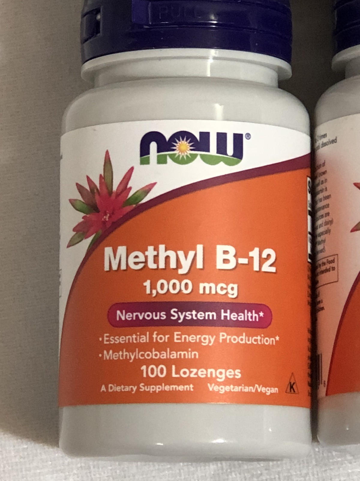 Lot 4 Now Foods Methyl B-12 1,000 mcg 100 Lozenge Nervous System Health Exp 7/27