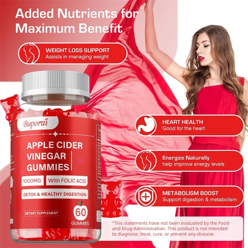 Apple Cider Vinegar 60pcs – Digestive Health, Metabolism, Weight Management