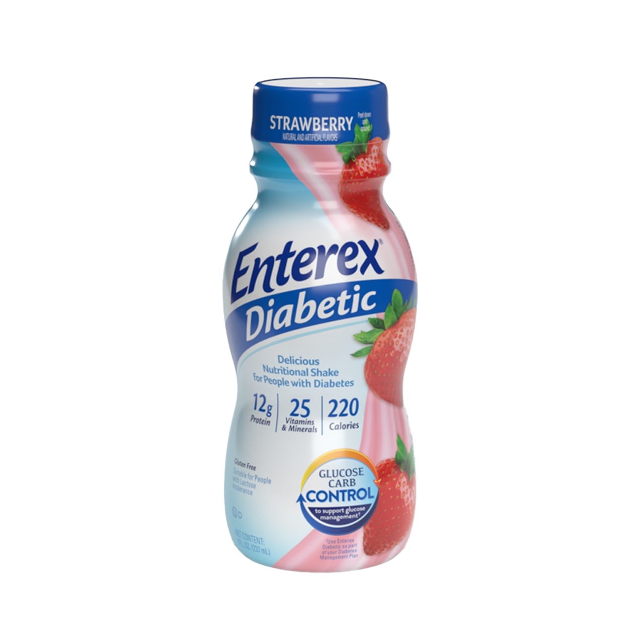 Enterex Nutritional Shake – Diabetic Meal Replacement,Strawberry,8fl oz 16-Pack