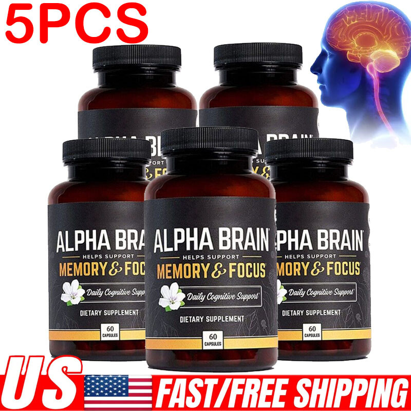 Brain Alpha Memory And Focus 60 Capsules Supplement For Men & Women