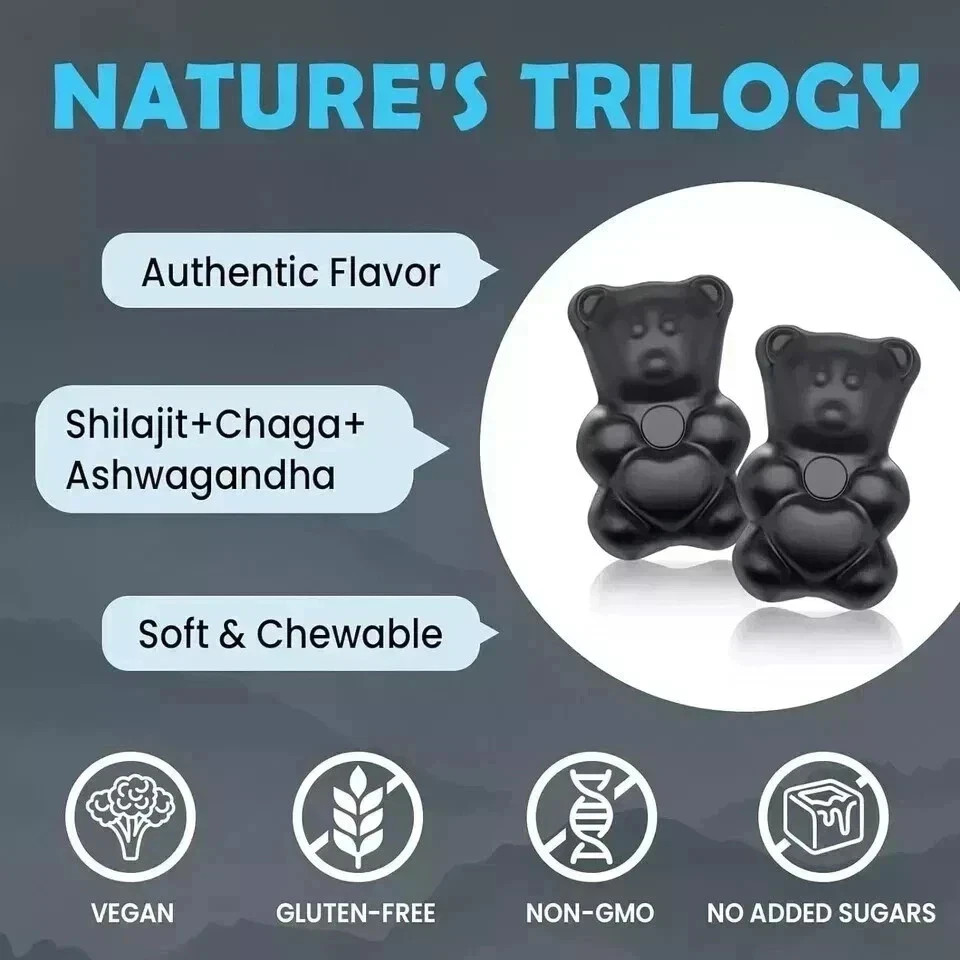 2xSHILAJIT + ASHWAGANDHA GUMMIES Potent Antioxidant Immune Support Overal Health