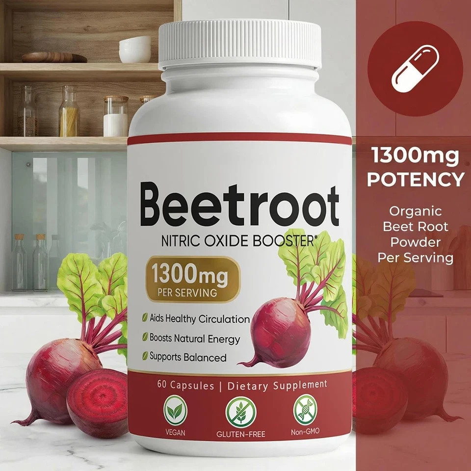 “””Lemeli Beetroot – 1300 mg, Lemeli Beetroot Dietary Vitamin Supplement, 2-Pack