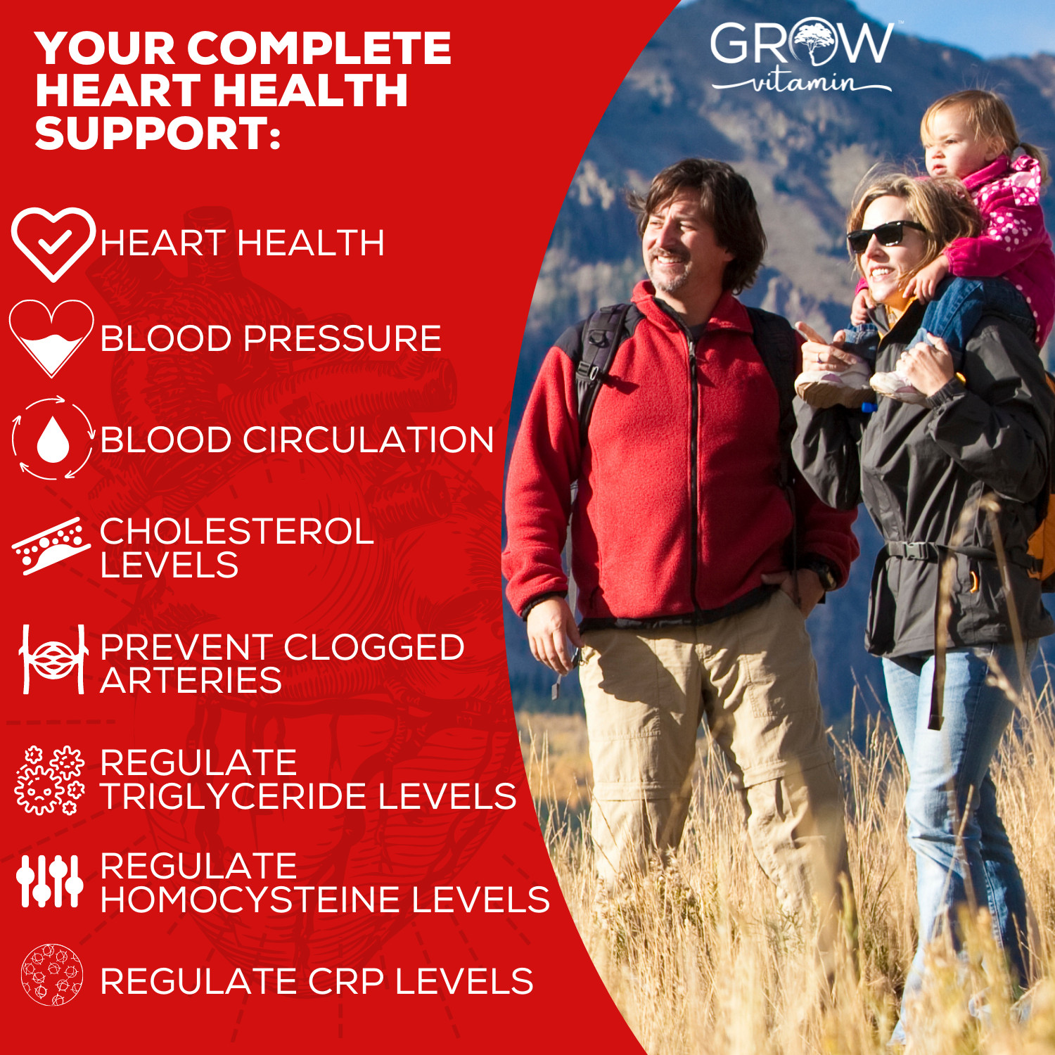 Grow Vitamin Healthy Heart Support