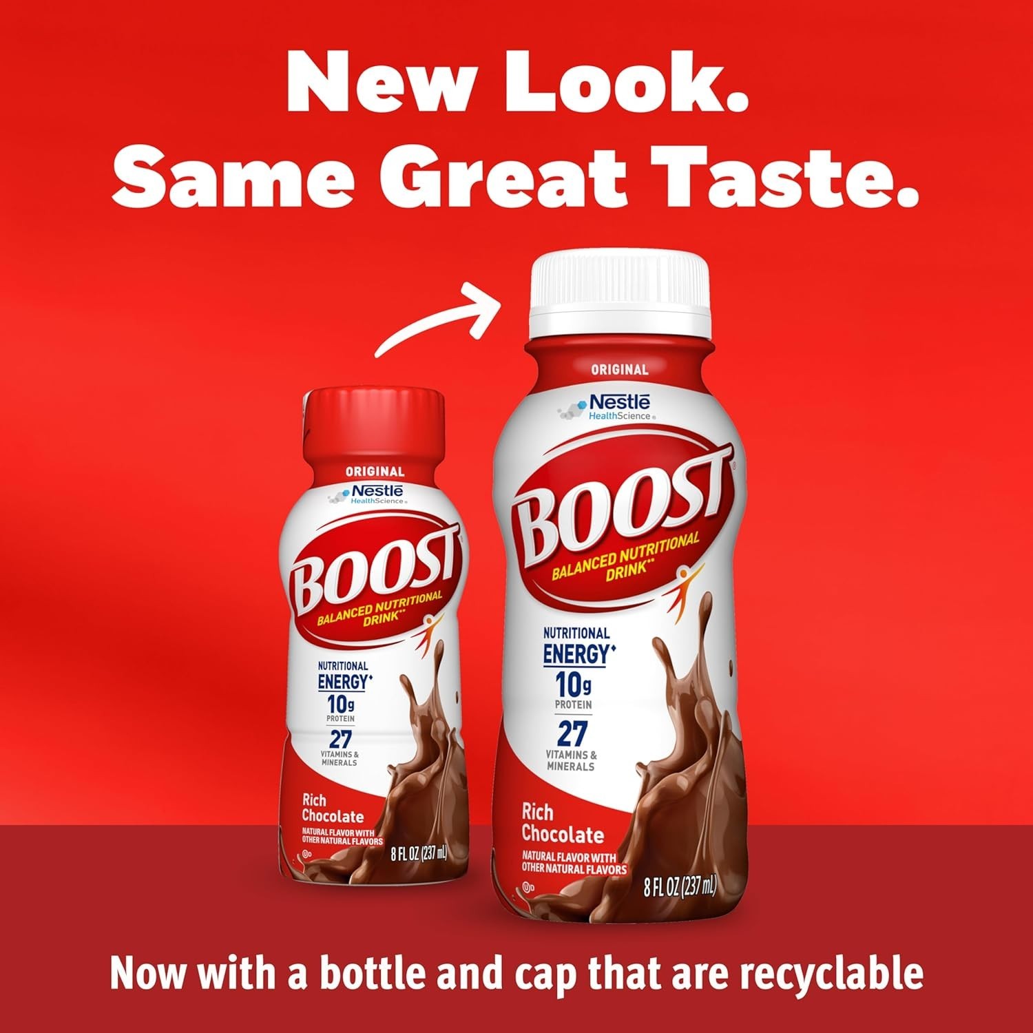 BOOST Original Ready to Drink Nutritional Drinks, Rich Chocolate, 8 Fl Oz 24pk