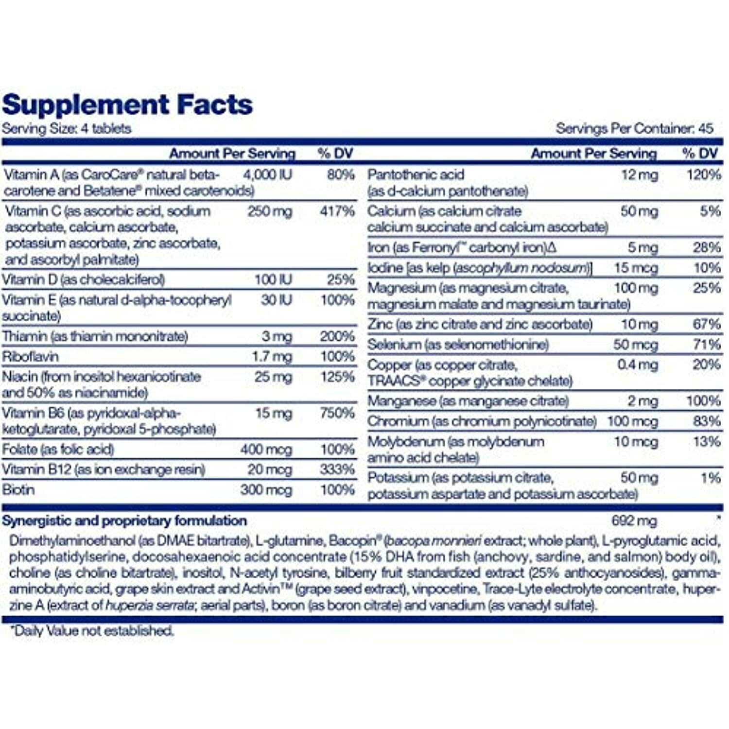 Focus Factor Brain Supplement Multivitamin Improve Memory and Clarity Boost