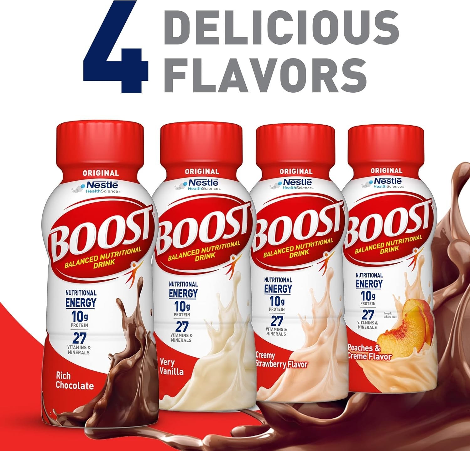 BOOST Original Ready to Drink Nutritional Drinks, Rich Chocolate, 8 Fl Oz 24pk