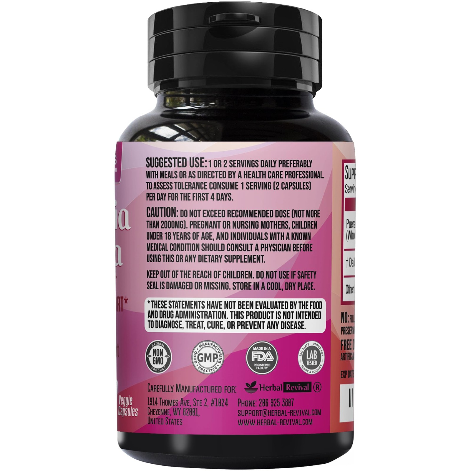 Sapir’s Nutrition Pueraria Mirifica Capsules 2000mg – Breast Enhancement