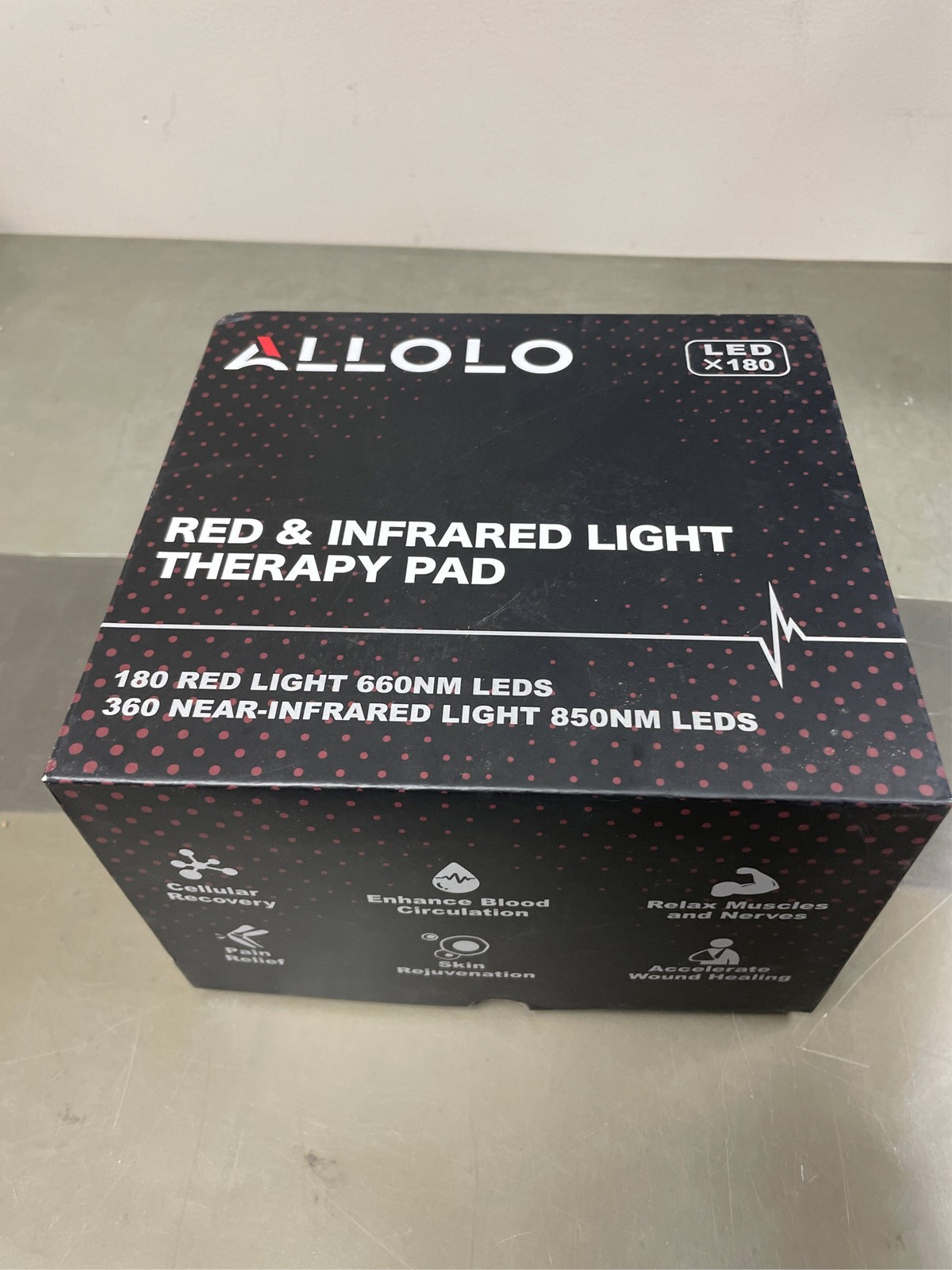 ALLOLO Red Light Therapy Belt, 39″*7.7″ Large Area with 180pcs 3-in-1 LEDs 660nm