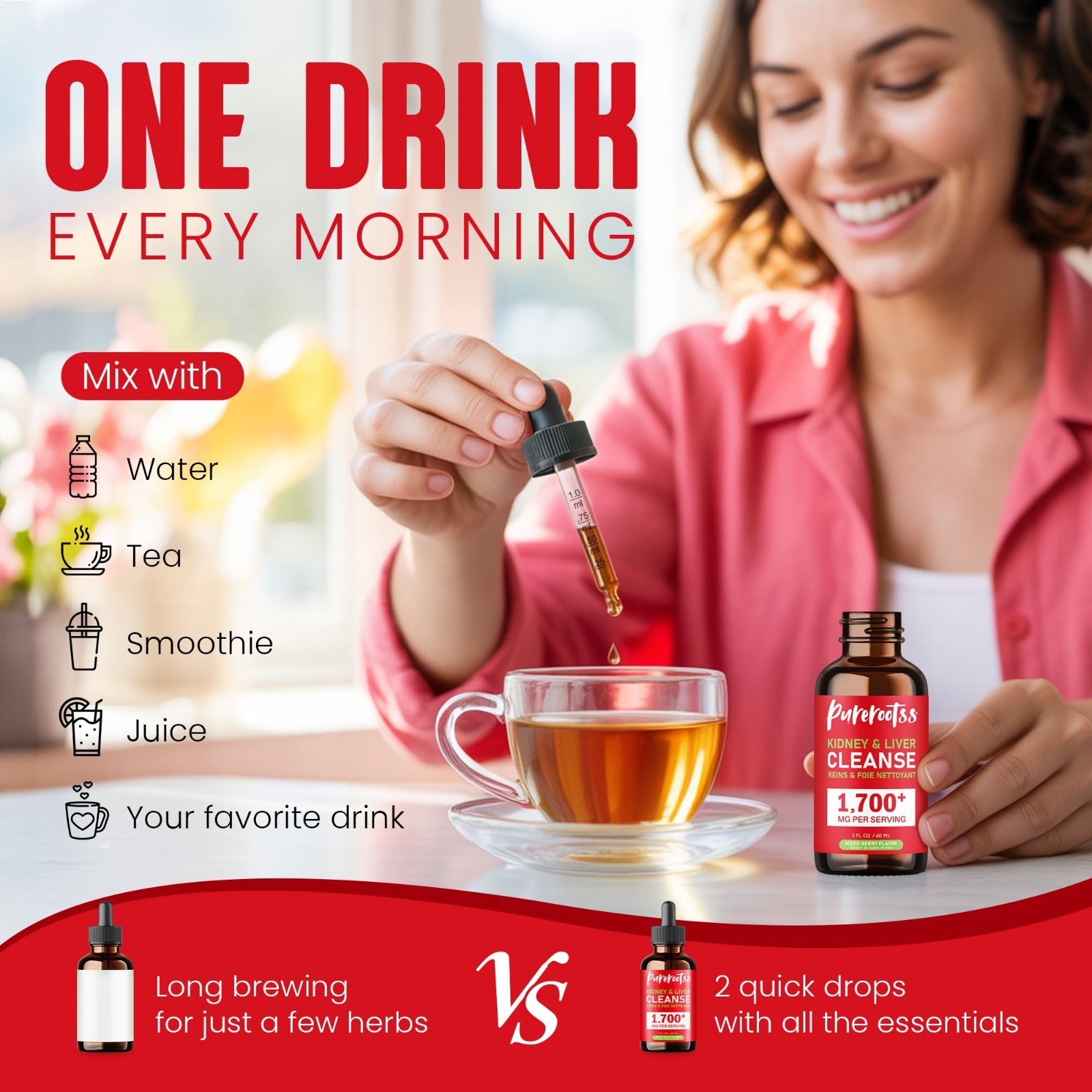 Kidney Detox Drops Pack – Chanca Piedra, Cranberry & Milk Thistle – Liver & Urin