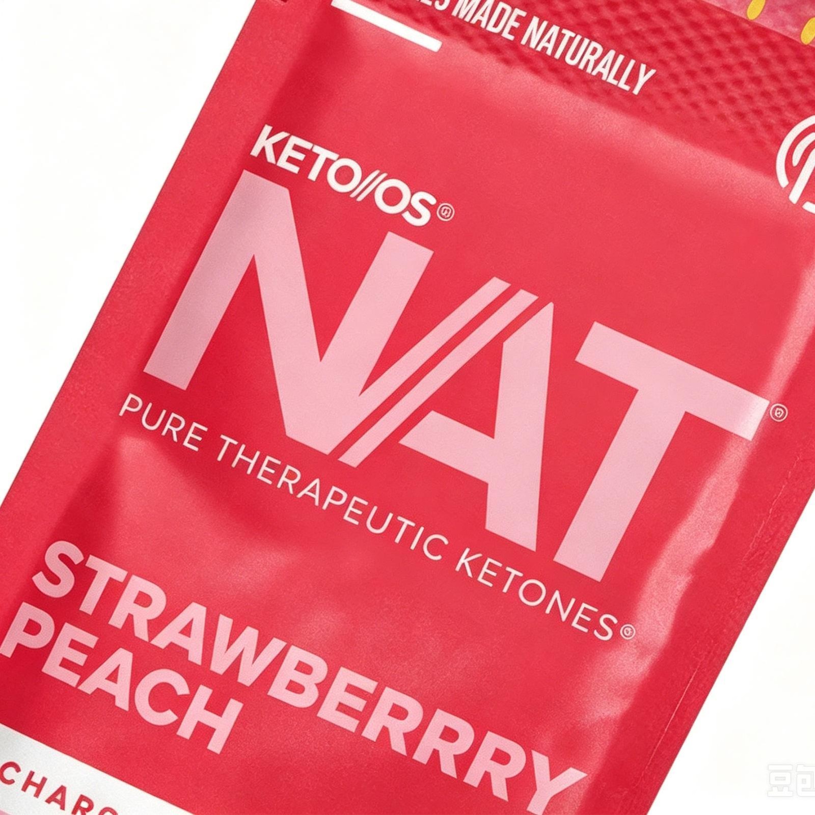 PRUVIT Ketone Drink Keto Nat STRAWBERRY PEACH Charged 20 Pack