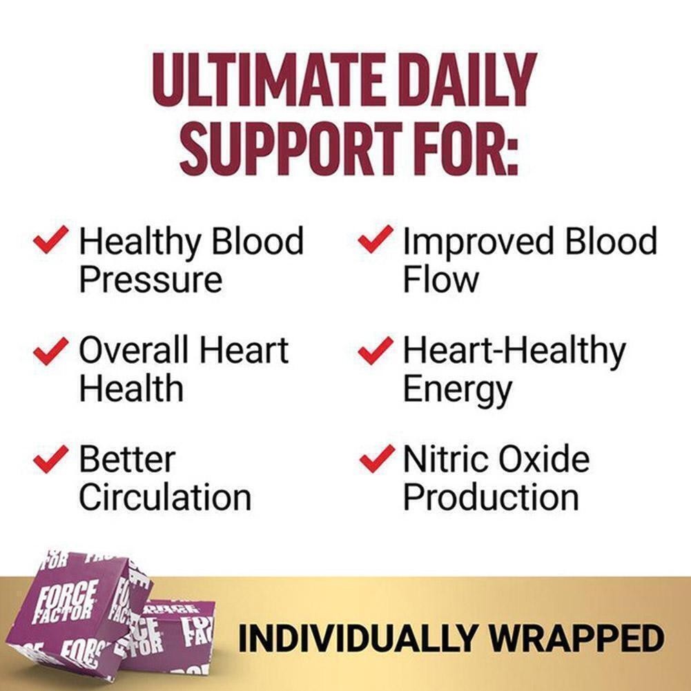 FORCE FACTOR Total Beets Ultimate Heart Health Pressure Blood Support Chews