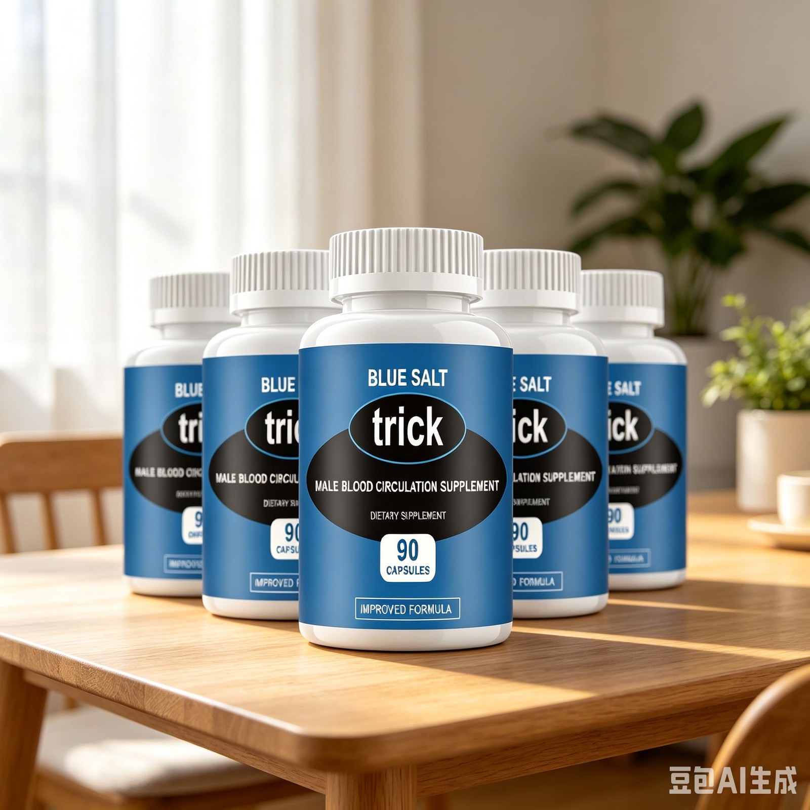 5X Blue Dietary Salt Trick Men’s Blood Circulation 2025 Supplement 90 – Pieces