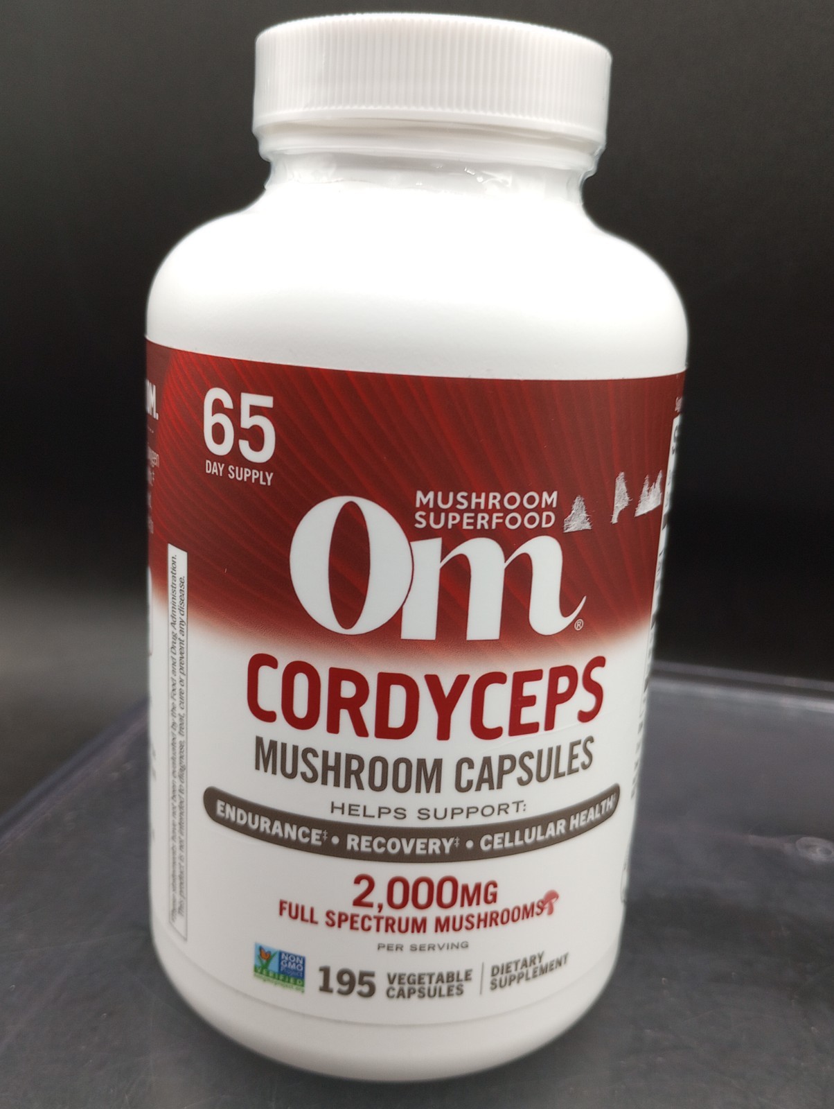 Om Mushrooms Cordyceps Capsules, 2.000mg – 195 ct. – EXP 02/2027
