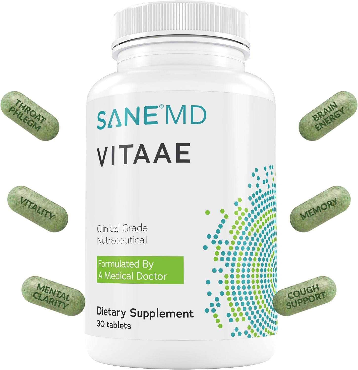 SANE MD Vitaae – Throat Phlegm, Coughing, and Brain Support – Citicoline Supplem