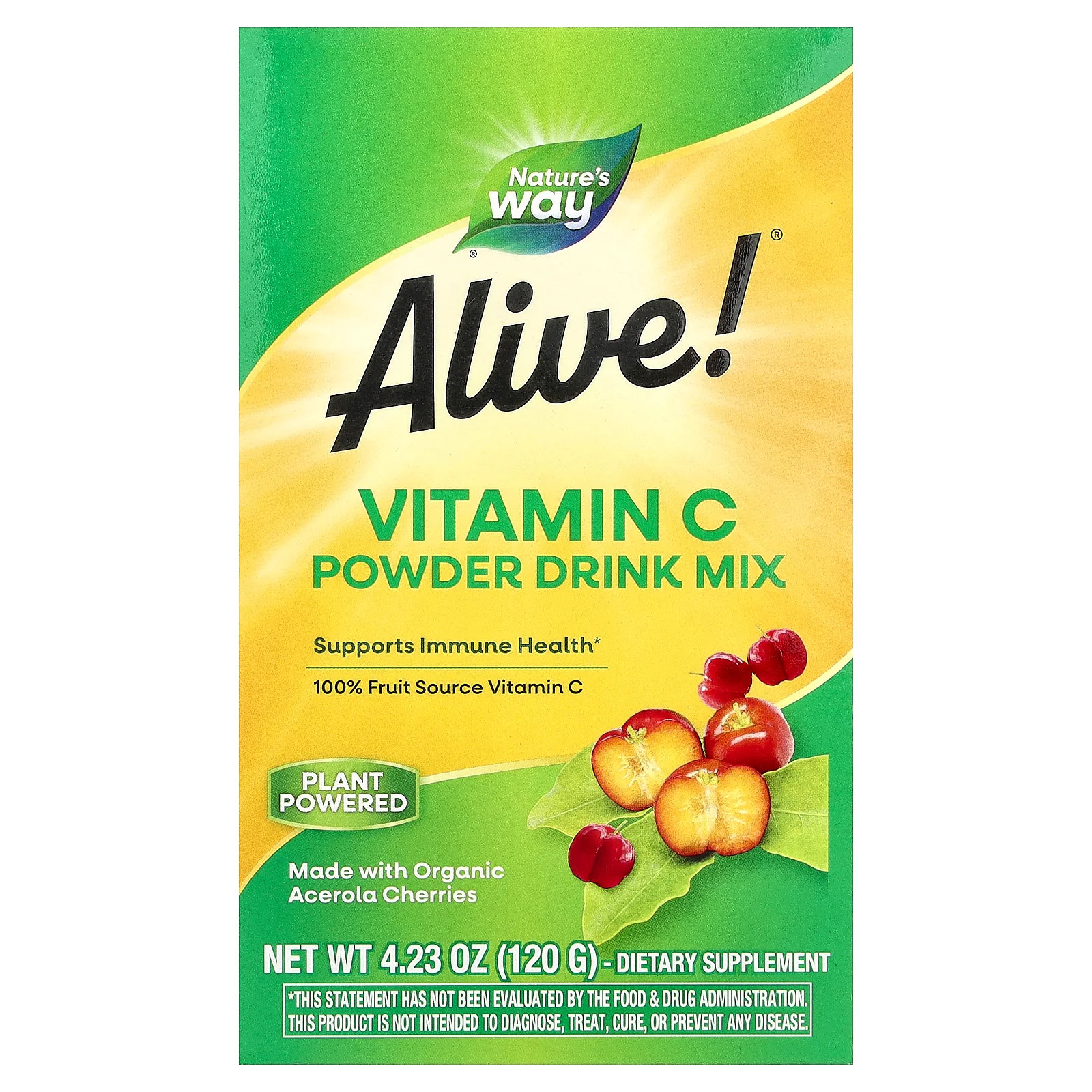 2 X Nature’s Way, Alive!� Vitamin C Powder Drink Mix, 4.23 oz (120 g)