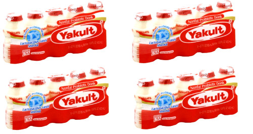 Yakult Probiotic Drink Nonfat 2.7 oz x 5 Bottles ( Pack of 12 )