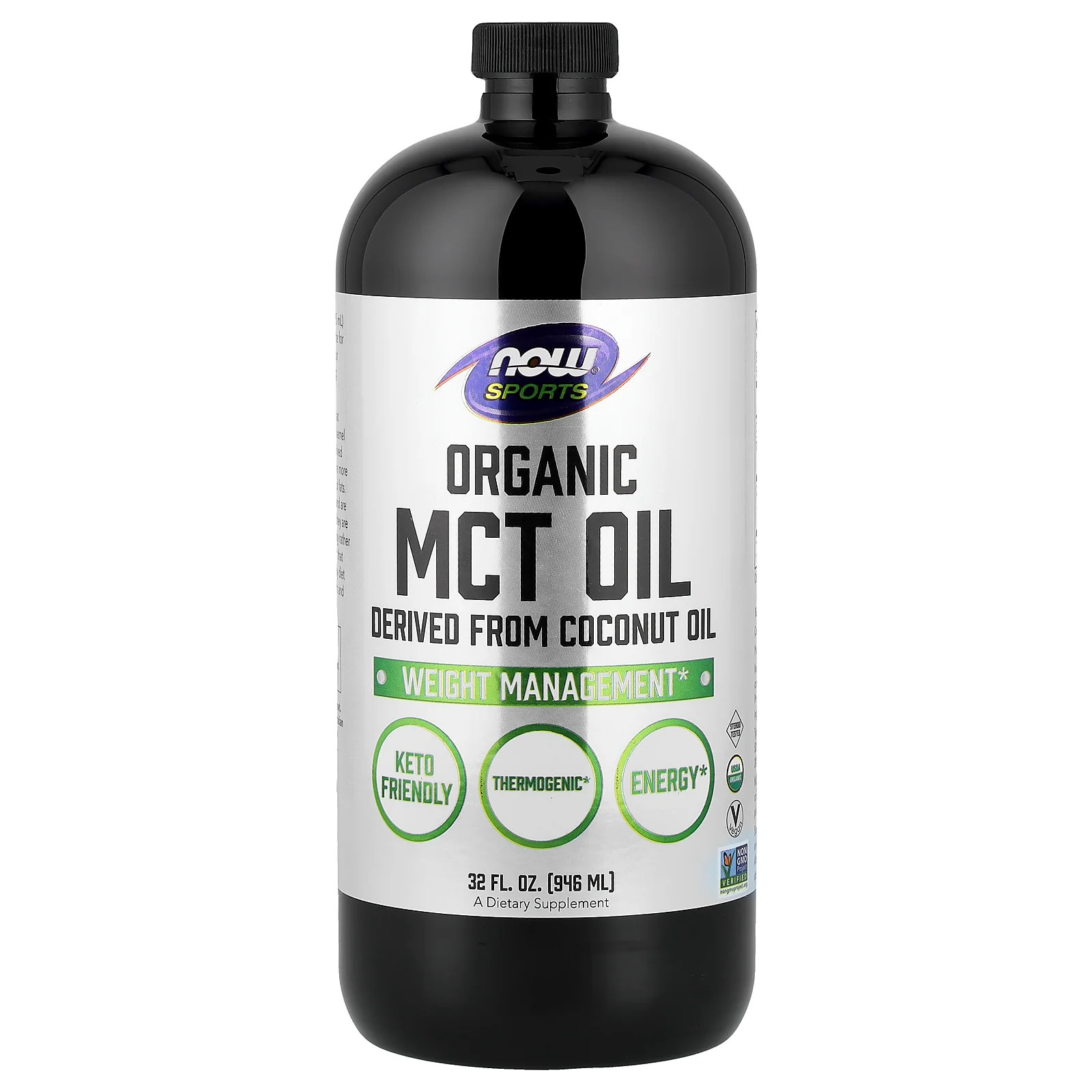 2 X NOW Foods, Sports, Organic MCT Oil, 32 fl oz (946 ml)