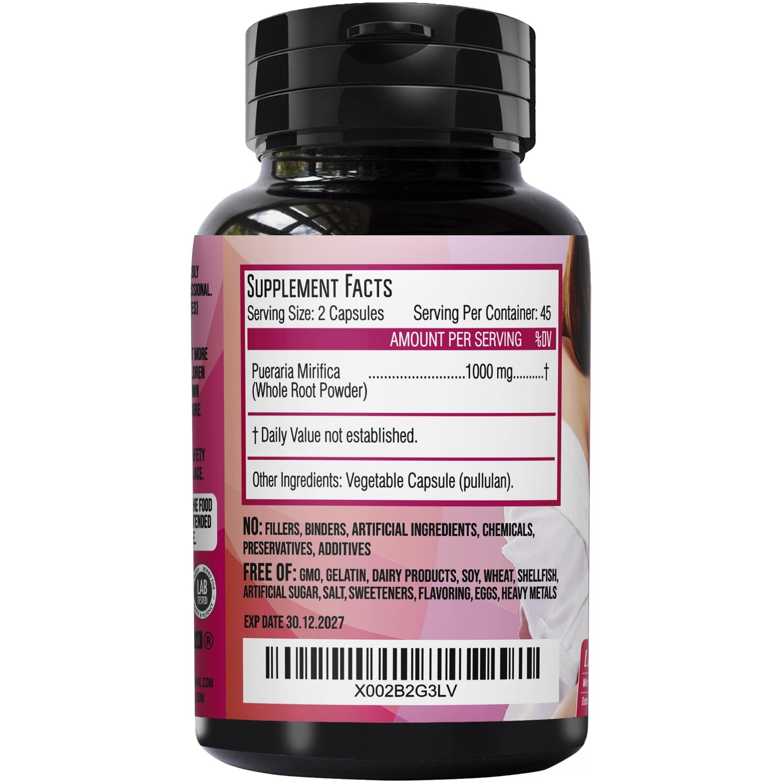 Sapir’s Nutrition Pueraria Mirifica Capsules 2000mg – Breast Enhancement