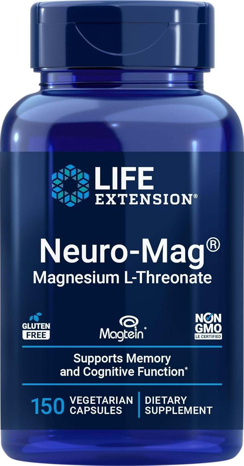 Life Extension Neuro-Mag Magtein Magnesium L-Threonate 150 Vegetarian Capsules