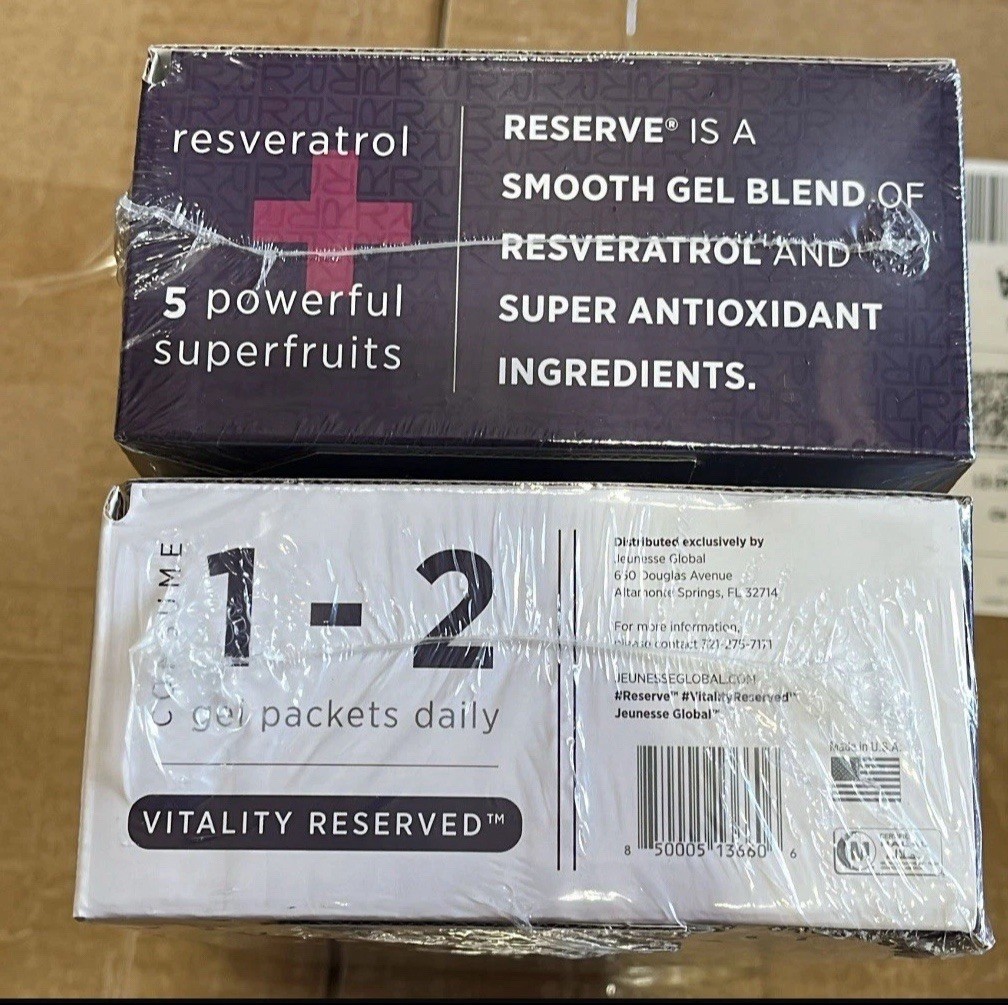 Jeunesse Reserve Resveratrol Antioxidants Fruit Blend Supplement 1 box Exp 5/27