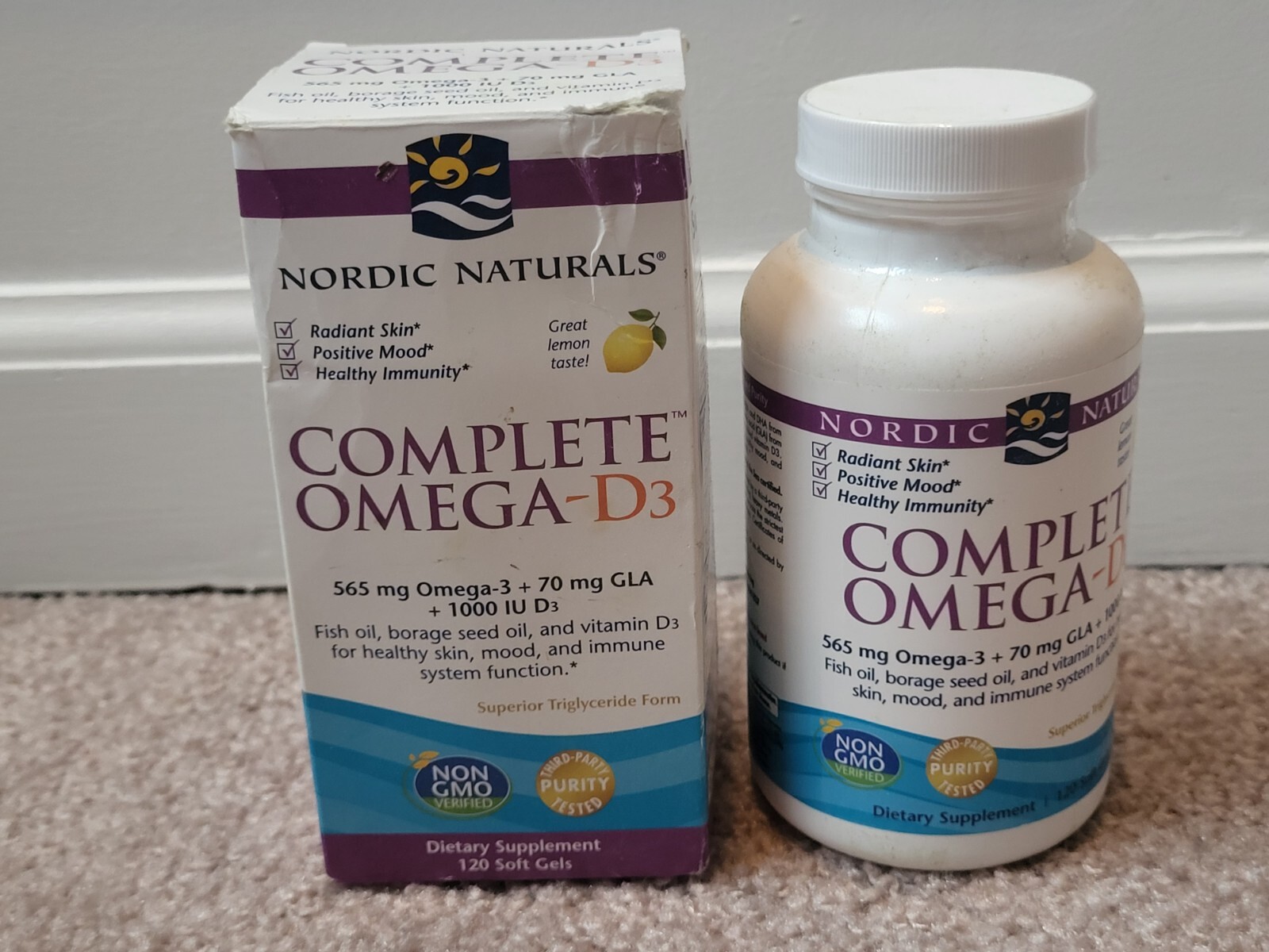 Nordic Naturals Complete Omega D3 120 softgels * NEW Sealed Exp 3/2025