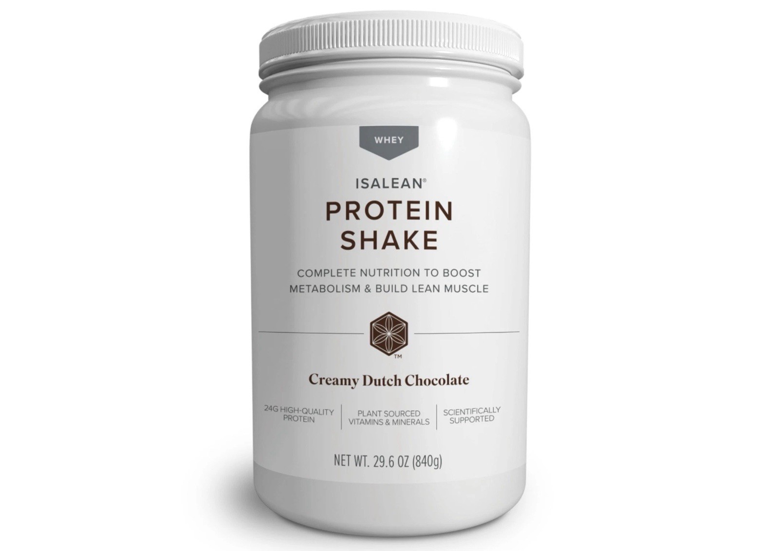 IsaLean Whey Protein Shake Powder, Creamy Dutch Chocolate, 29.6 oz (840g)