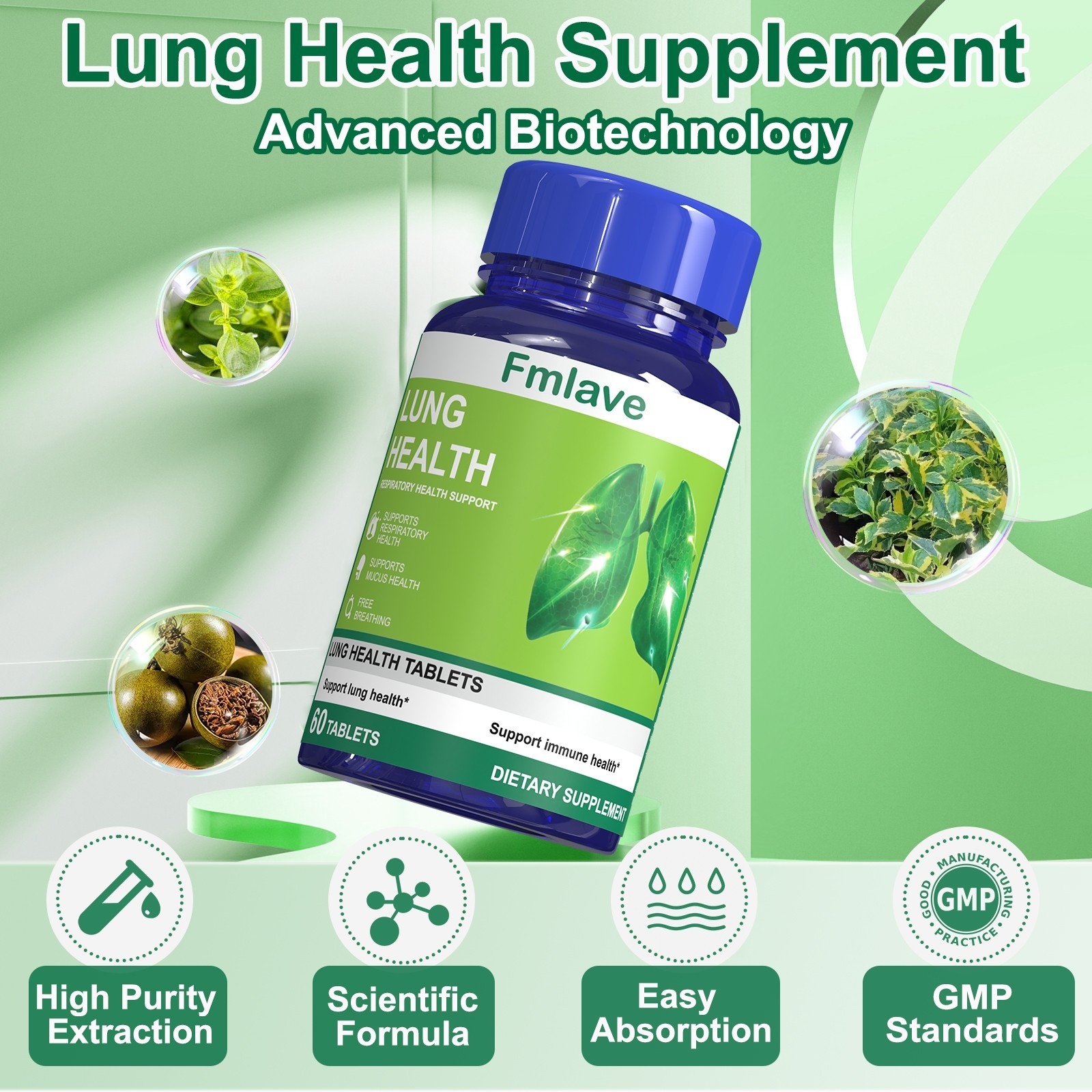 Lung Cleanse for Smokers Clear Your Airways Respiratory Support Supplement 60pcs