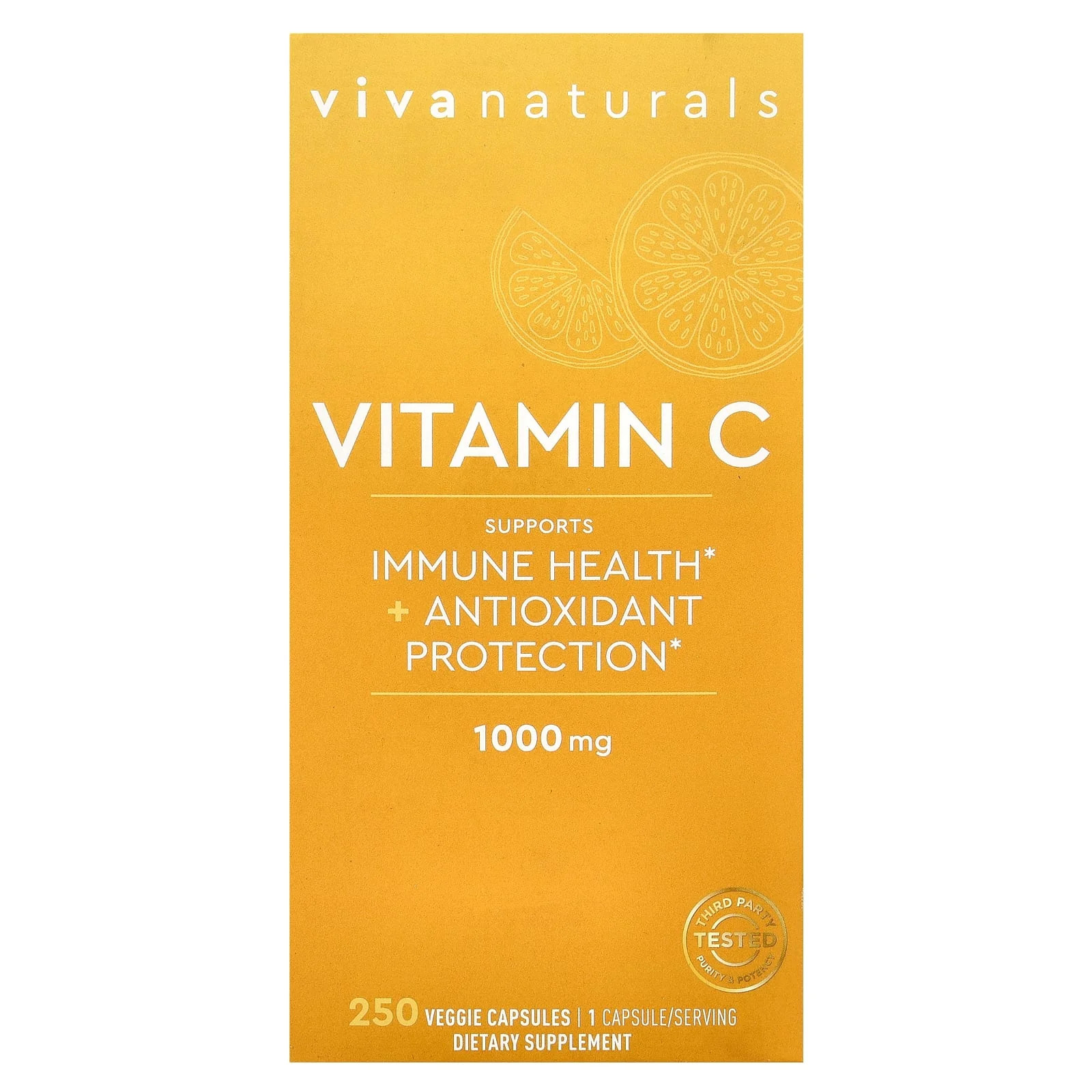2 X Viva Naturals, Vitamin C, 1,000 mg, 250 Veggie Capsules
