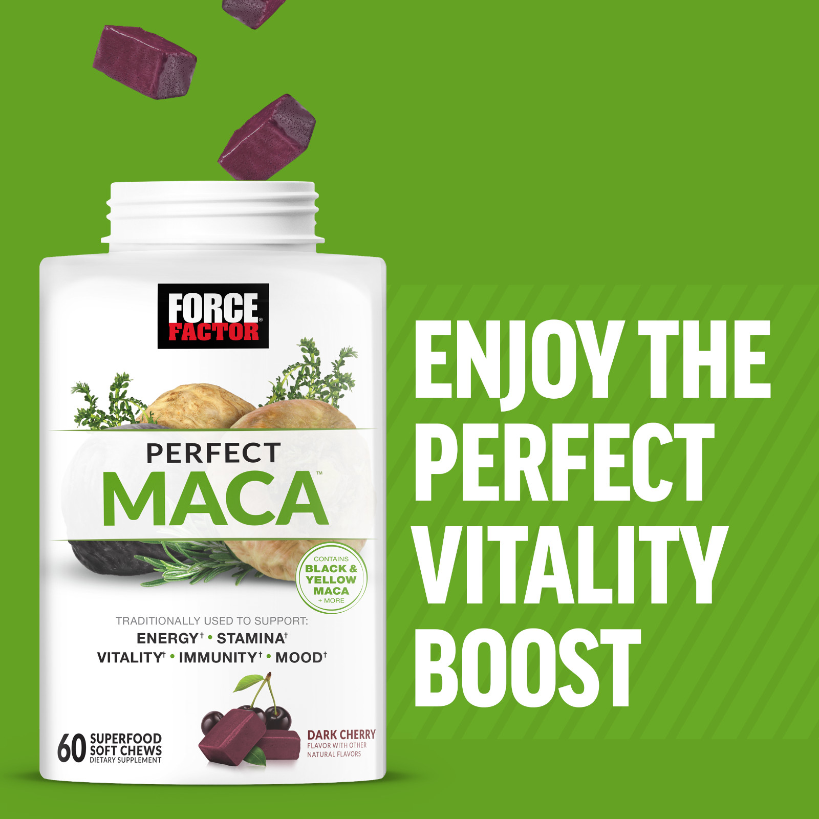 Force Factor Perfect Maca, Maca Root & DIM Supplement w/ Saffron to boost energy