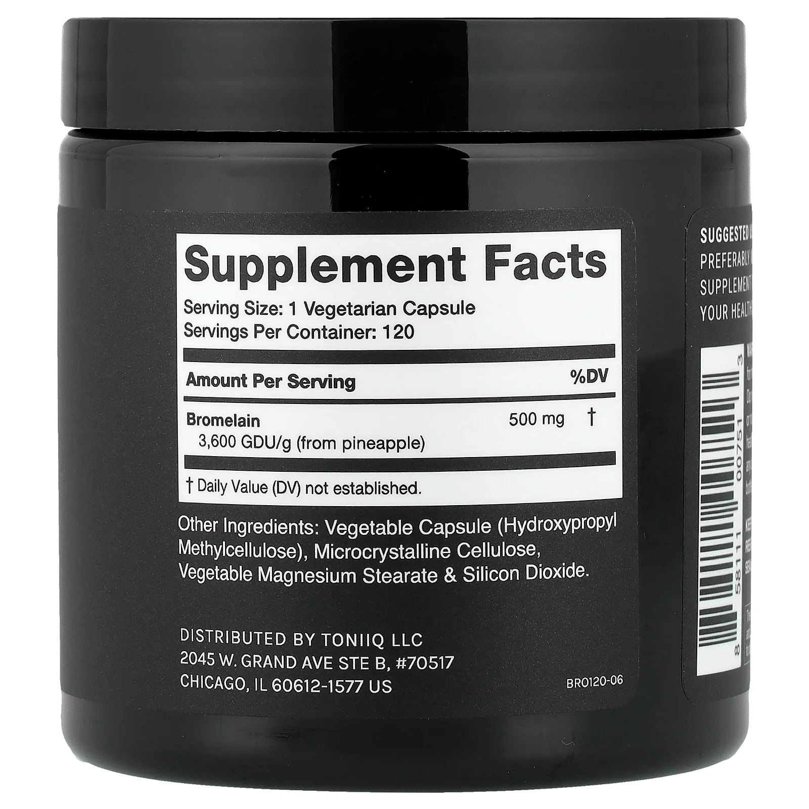 2 X Toniiq, Bromelain, 120 Capsules (500 mg per Capsule)