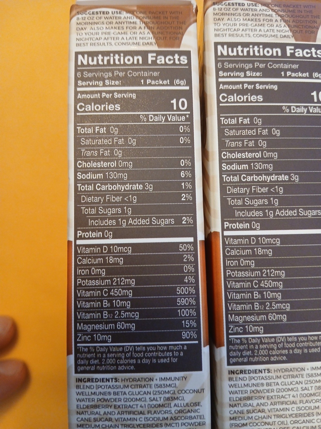Taste Salud Hydration + Immunity Churro Drink Mix 18 Packets Exp 7/2027