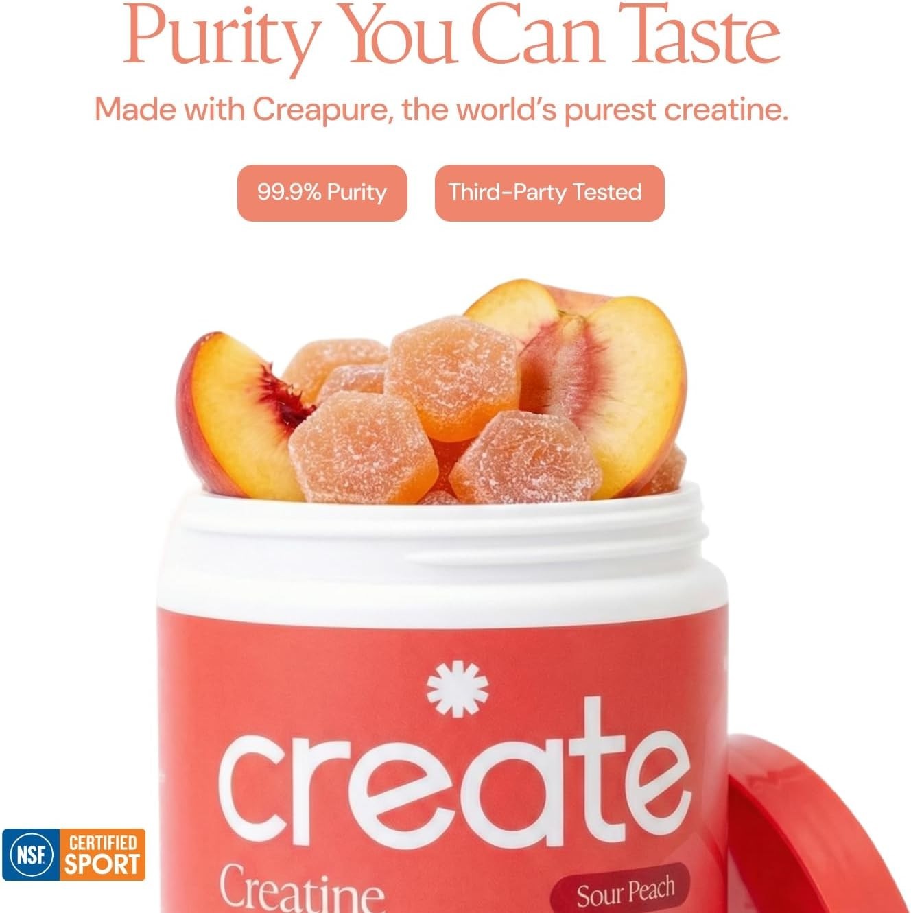 Create Creatine Monohydrate Gummies for Men & Women, Boost Focus, Strength, and