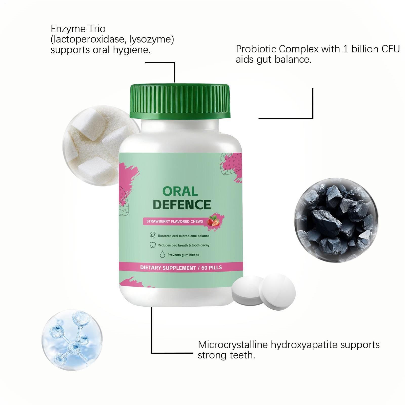 Oracare Oral Defence – Oral Probiotics Supplement for latest Breath, Teeth