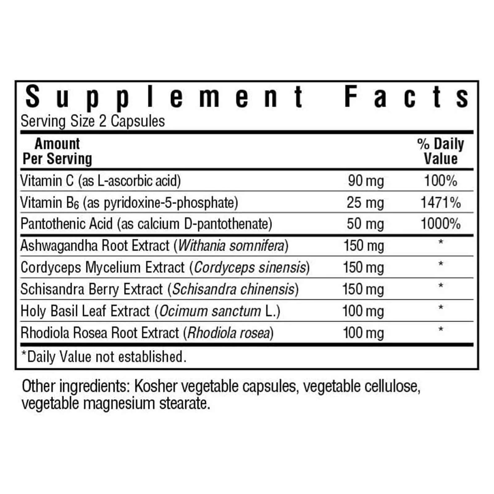Bluebonnet Targeted Choice Adrenal Support 120 Veg Capsules