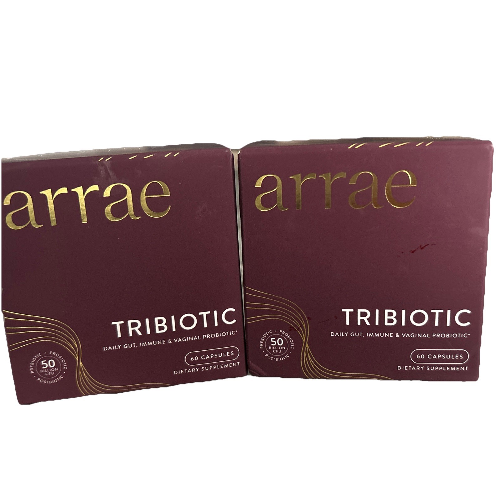 (2 Pack)Arrae Tribiotic Daily Gut, Skin & Vaginal Support Supplements