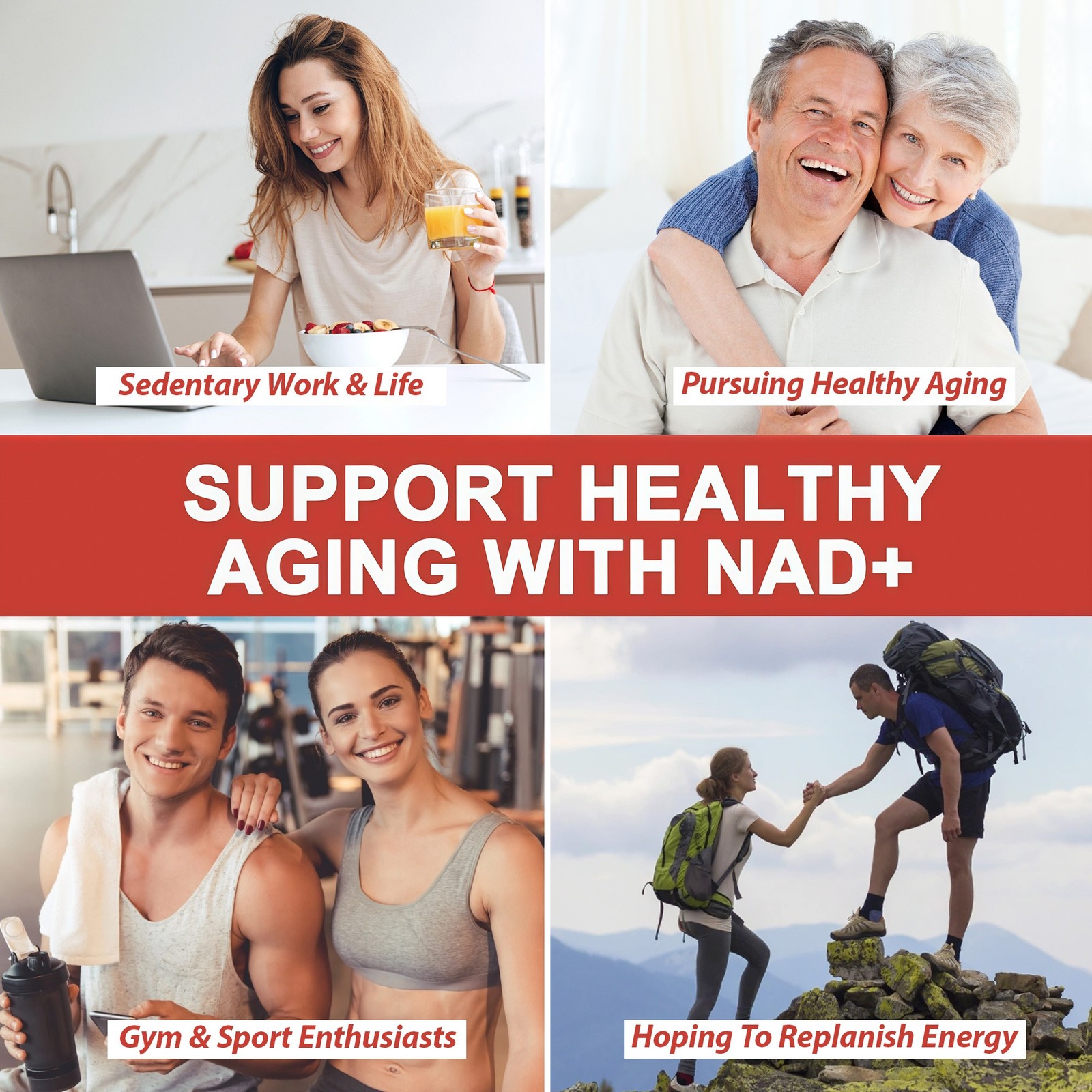 NAD+ Supplement 60pcs Premium Nicotinamide Riboside & Resveratrol DNA Repair