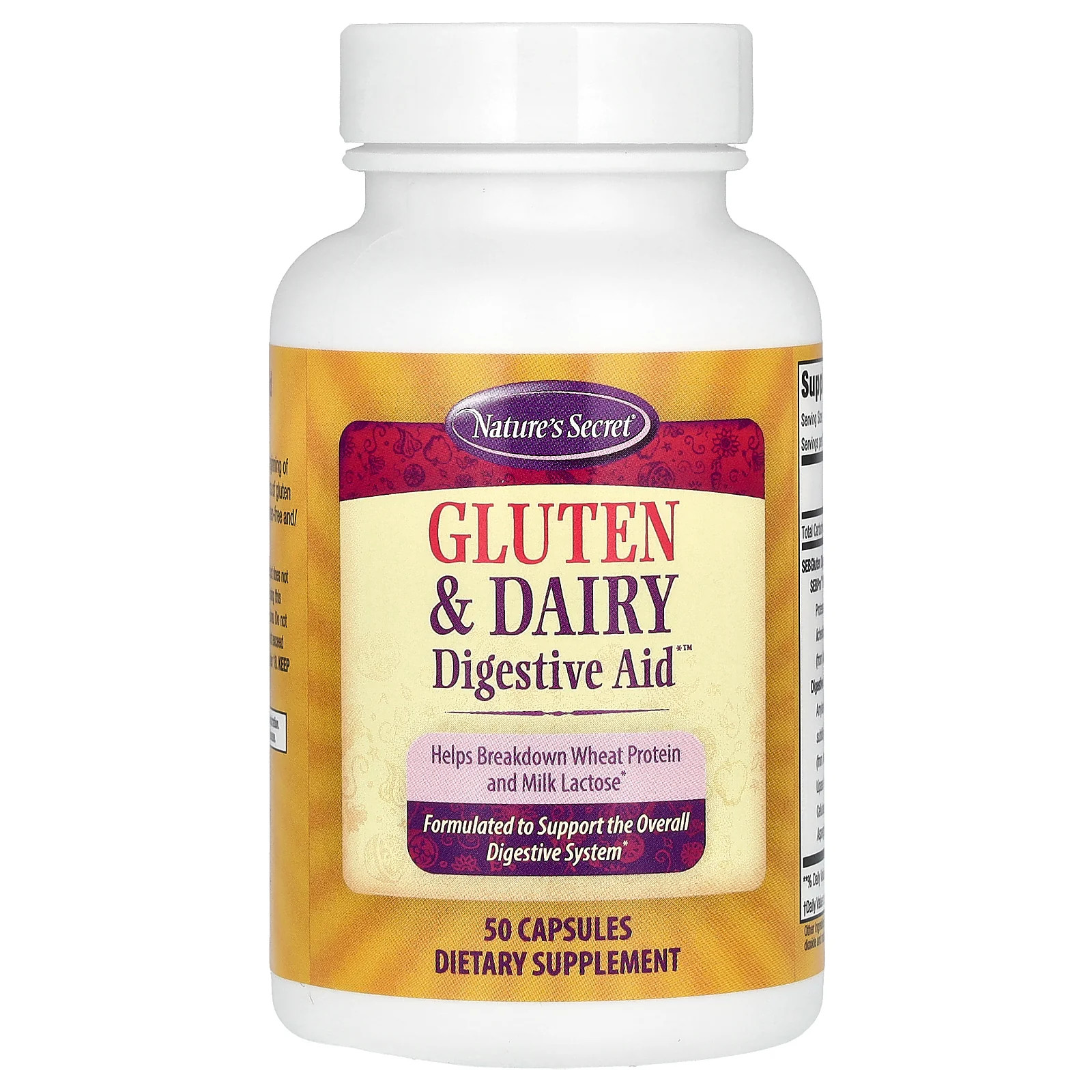 2 X Nature’s Secret, Gluten & Dairy Digestive Aid�, 50 Capsules