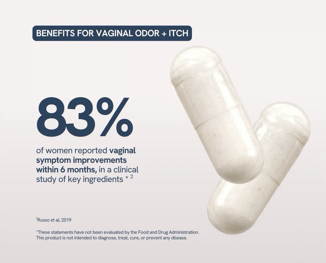 Happy V Women’s Daily Prebiotic + Probiotic Vegan 60 Capsules Digestive Support