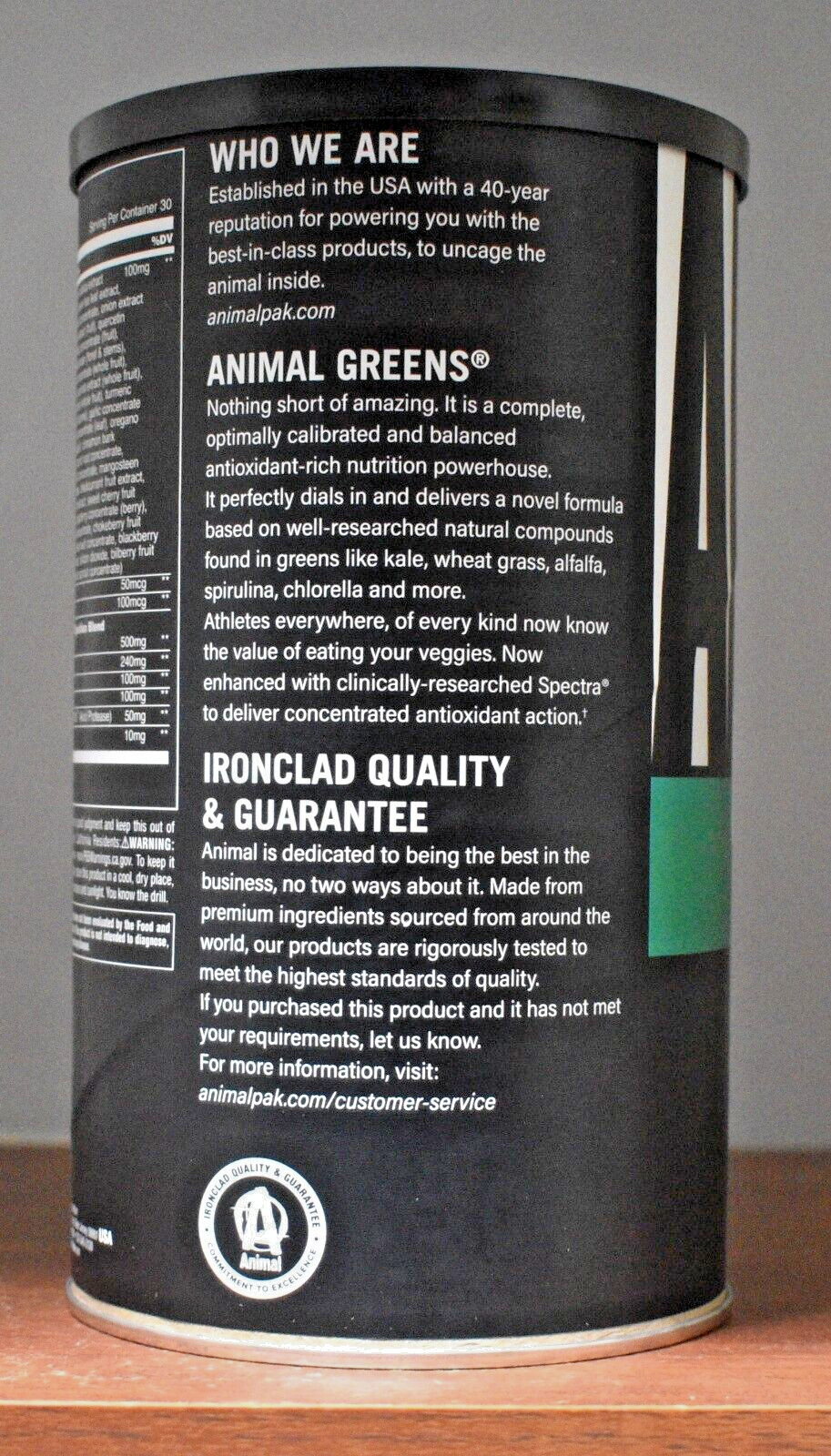 Animal Greens Universal Nutrition Pill Stack 30 Packs Green Immune Support