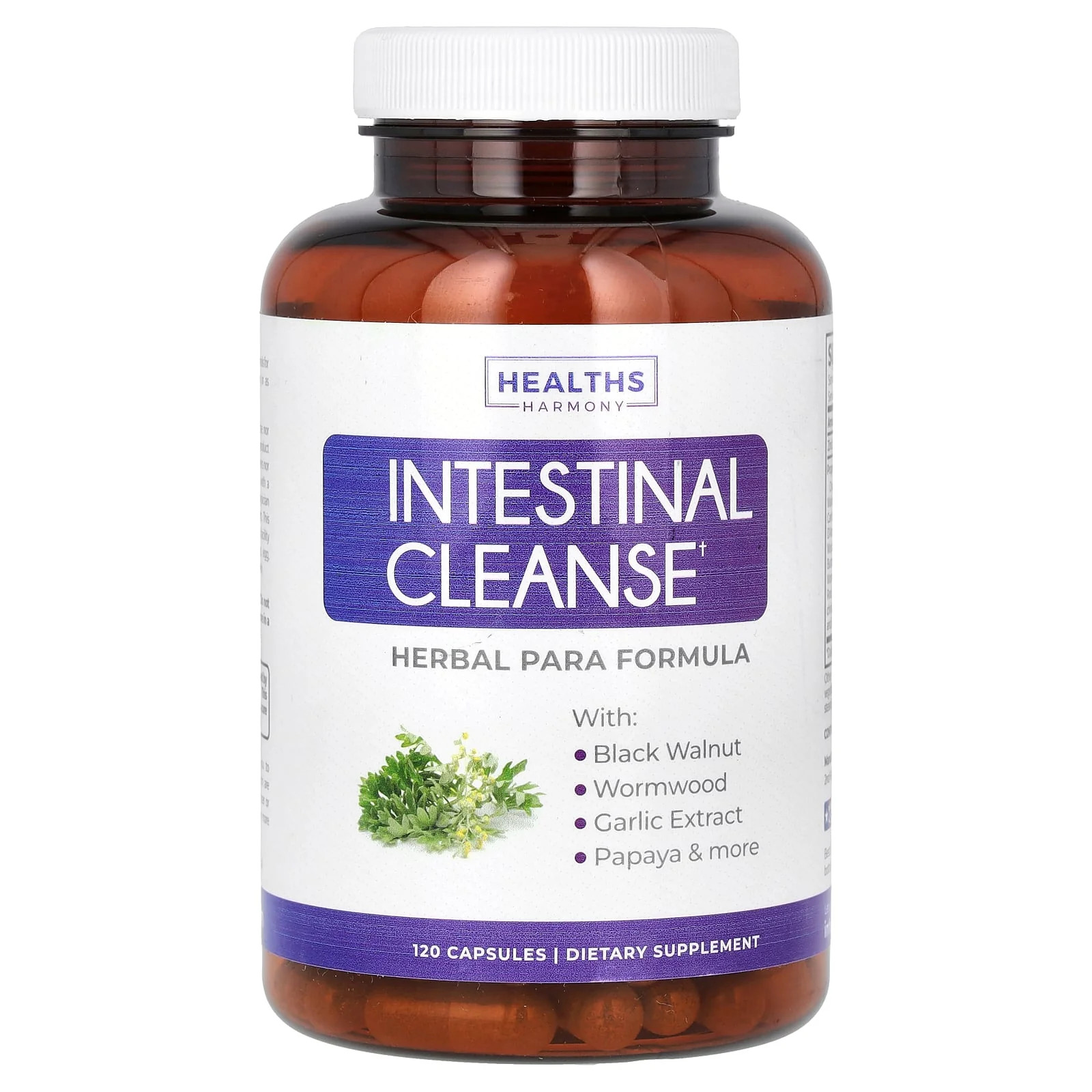 2 X Healths Harmony, Intestinal Cleanse, 120 Capsules