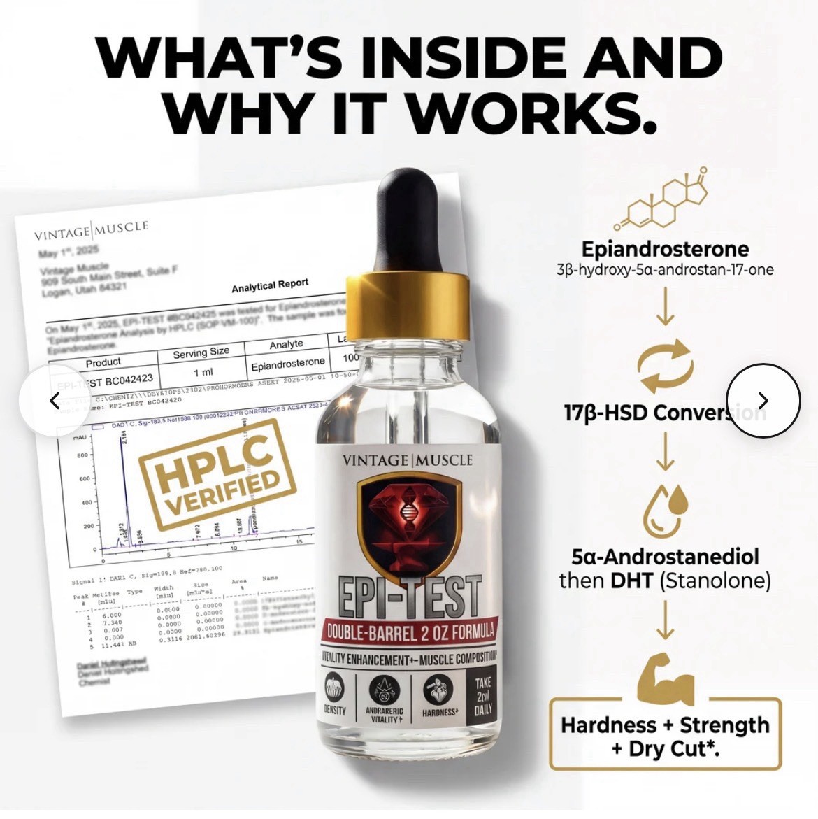 Epi/AlphaTest Stack 2 Step Precursor 2 Epi Andro5DHEA By Vintage Muscle 💪 🔥