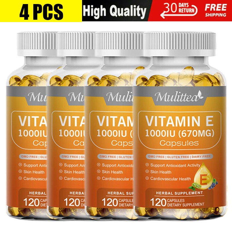 670mg Vitamin E 1000 Iu Capsules – Supports Skin, Hair, Immune and Eye Health