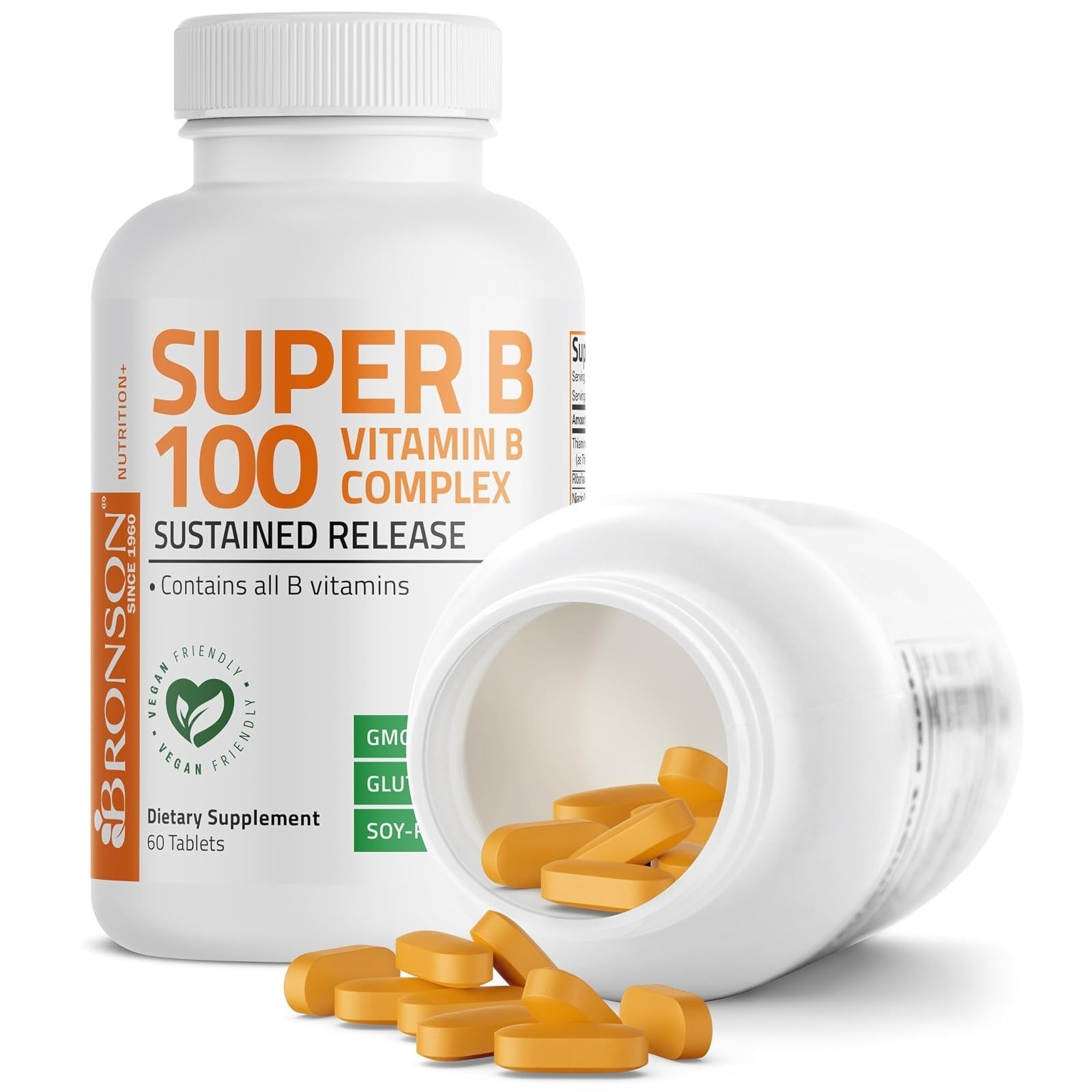 Bronson Super B100 Vitamin B Complex – 60 Tablets