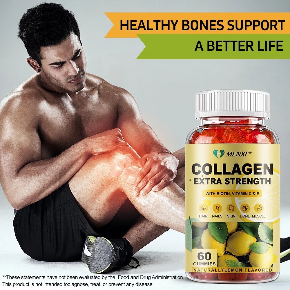 Collagen Gummies Extra Strength with Vitamin C, Zinc & Biotin -60 Gummies