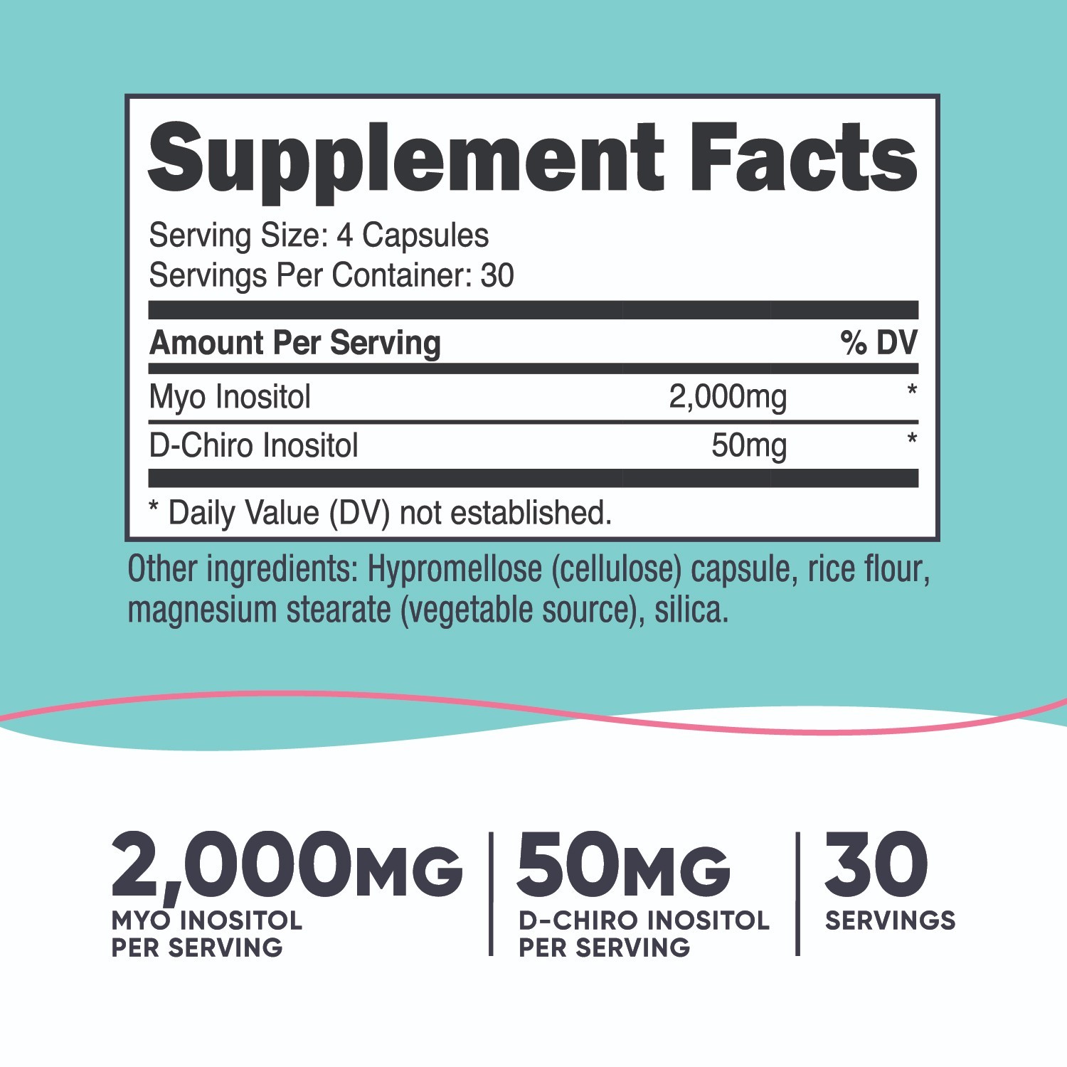 Nutricost Myo Inositol & D-Chiro Inositol for Women 2000mg, 120 Capsules