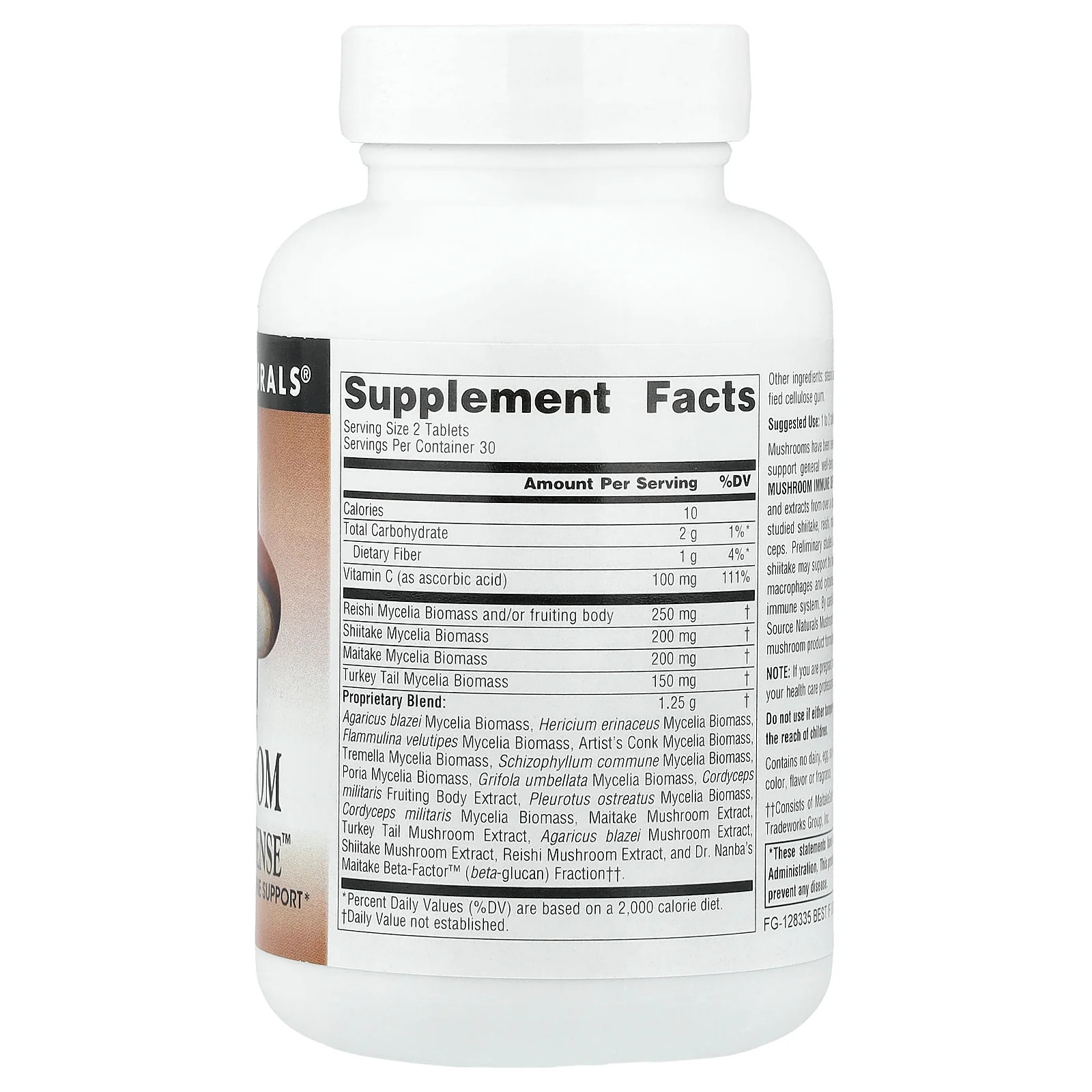 2 X Source Naturals, Mushroom Immune Defense�, 60 Tablets