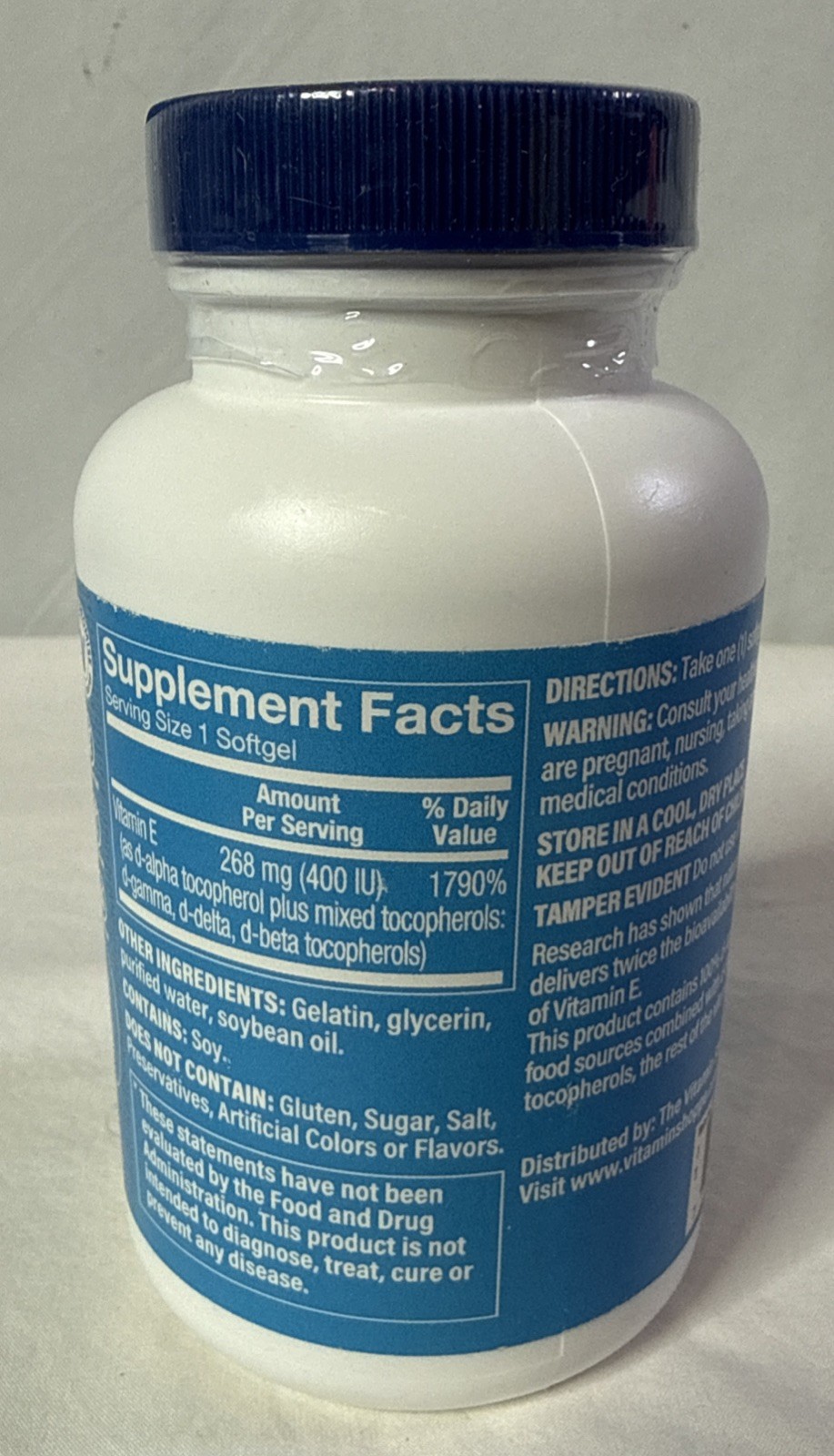 The Vitamin Shoppe E 268 MG (400 IU) Cardiovascular Health 240 Softgels