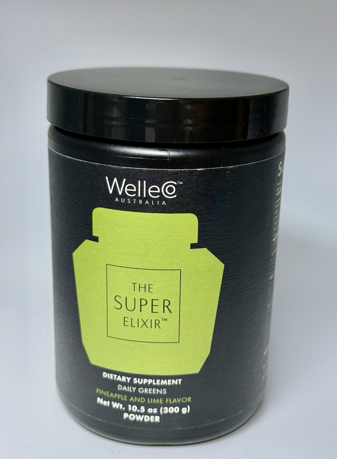 WelleCo Super Elixir Greens Powder Supplement Pineapple/Lime NEW Sealed 10/26